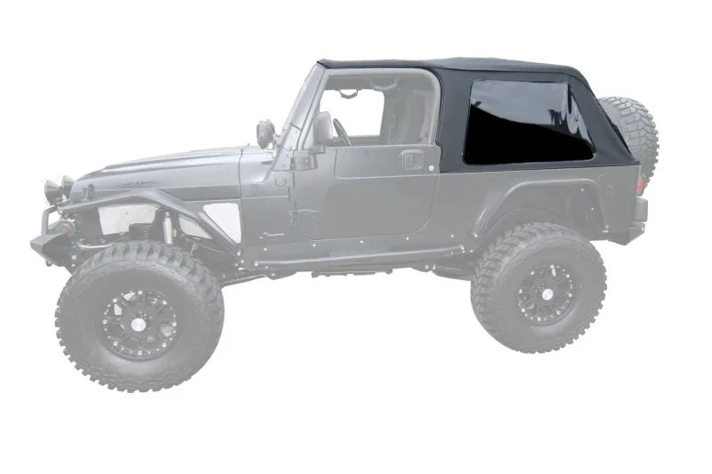 Rampage 2004-2006 Jeep Wrangler(TJ) LJ Unlimited Frameless Soft Top Kit - Black Diamond - Main Product View