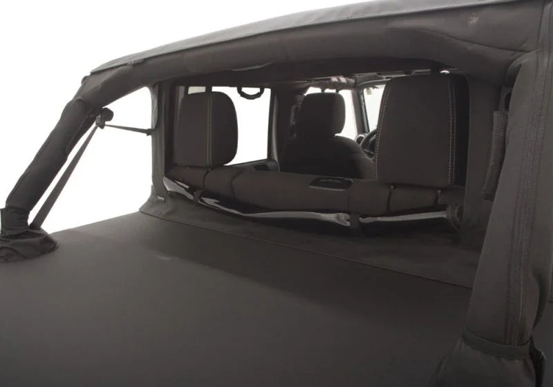 Rampage 2007-2018 Jeep Wrangler(JK) 2-Door Trailview Tonneau Top - Black Diamond - Side View