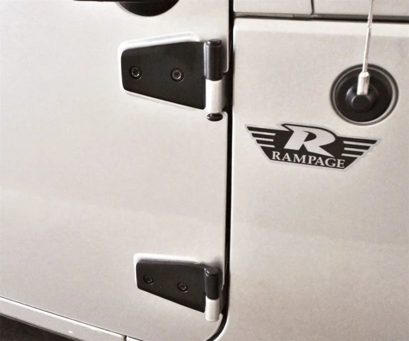 Rampage 2007-2018 Jeep Wrangler(JK) Door Hinges - Black - Side View