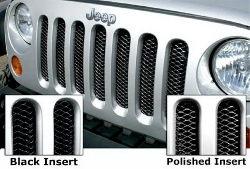 Rampage 2007-2018 Jeep Wrangler(JK) Grille 3D Single Piece - Black - Main Product View