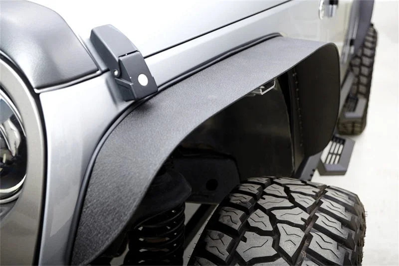 Rampage 2007-2018 Jeep Wrangler(JK) Steel Fender Flares - Slim - Black - Side View