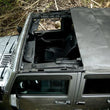 Load image into Gallery viewer, Rampage 2007-2018 Jeep Wrangler(JK) Unlimited 4-Door Trailview Tonneau Top - Black Diamond - Back View