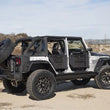 Load image into Gallery viewer, Rampage 2007-2018 Jeep Wrangler(JK) Unlimited 4-Door Trailview Tonneau Top - Black Diamond - Installation View