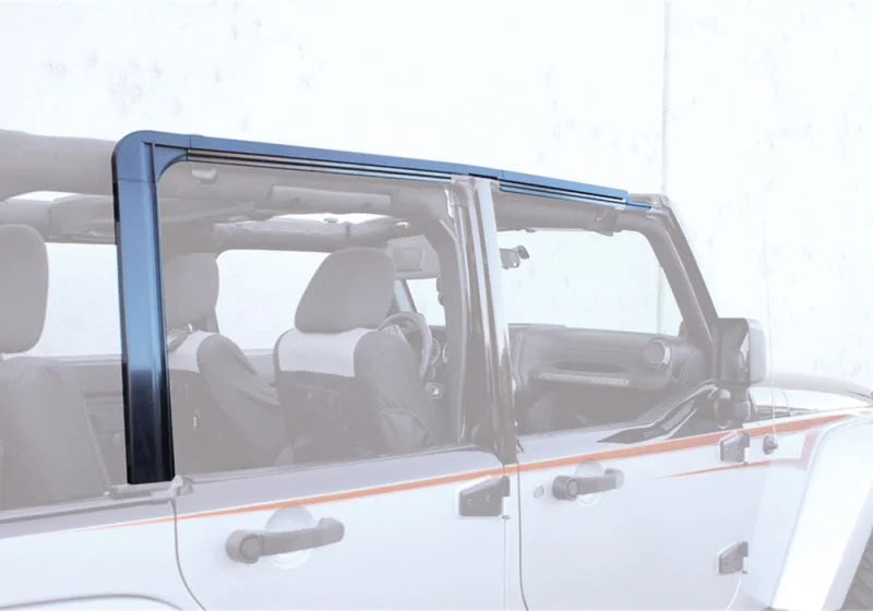 Rampage 2007-2018 Jeep Wrangler(JK) Unlimited Door Surround Kit - Black - Side View