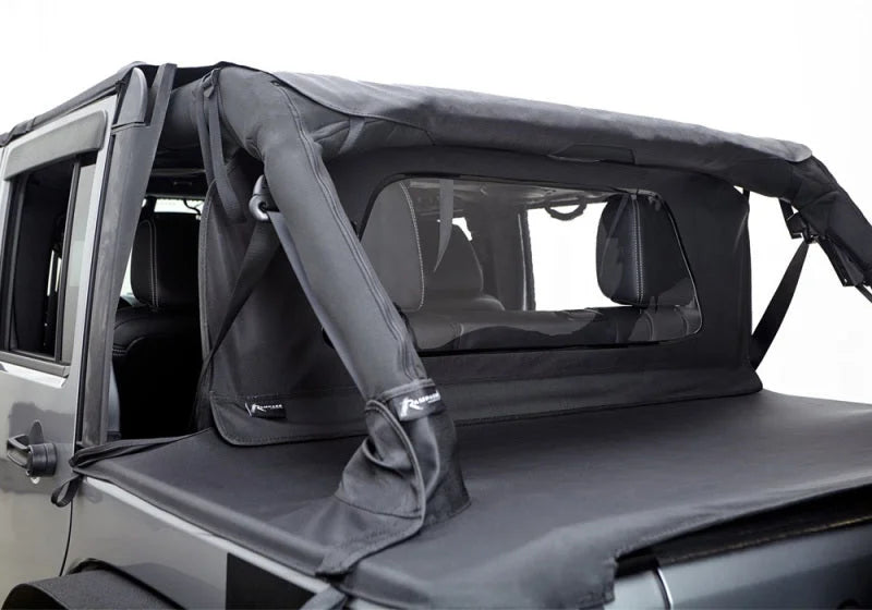 Rampage 2007-2018 Jeep Wrangler(JK) Windbreaker - Black Diamond - Side View