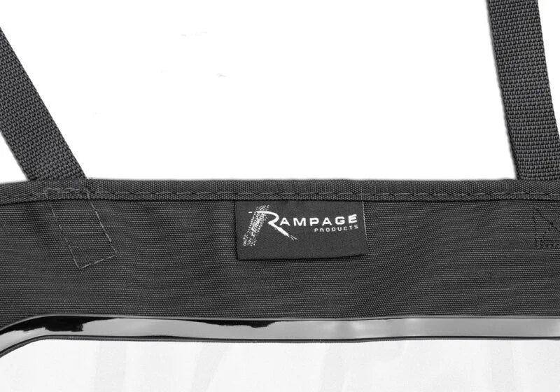 Rampage 2007-2018 Jeep Wrangler(JK) Windbreaker - Black Diamond - Back View