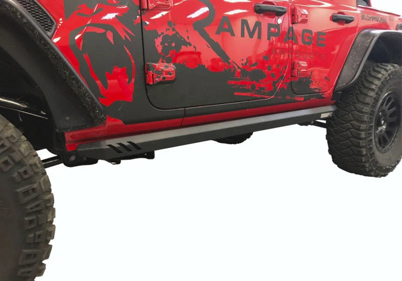 Rampage Rock Rail - Black fits 2018-2025 Jeep Wrangler Unlimited...