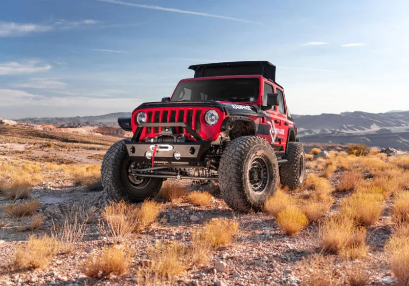 Rampage 2018-2021 Jeep Wrangler JL 4-Door Trailview Fastback - Black Diamond - Back View