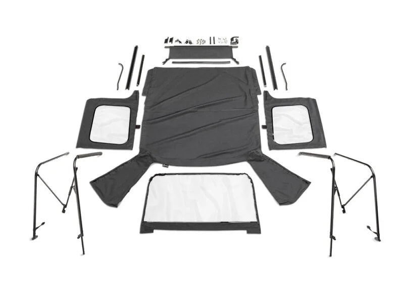Rampage 86-95 Jeep Wrangler CJ7/YJ Complete Top - Black Diamond - Main Product View