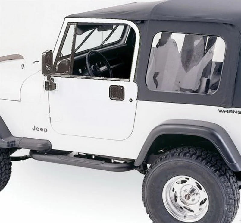Rampage 86-95 Jeep Wrangler CJ7/YJ Complete Top - Black Diamond - Side View