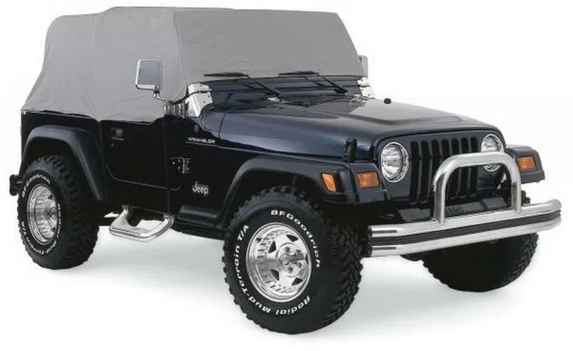 Rampage 1992-1995 Jeep Wrangler(YJ) Cab Cover With Door Flaps - Grey - Side View
