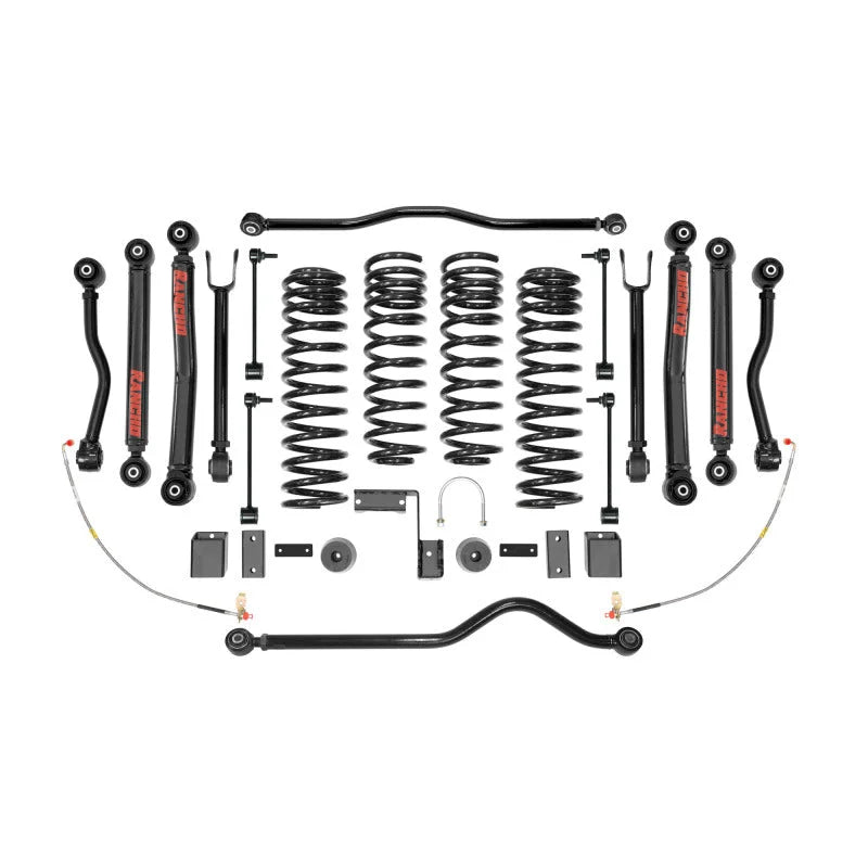 Rancho 07-17 Jeep Wrangler Fr and R Short Arm Suspension System - Master Part Number - Main Product View