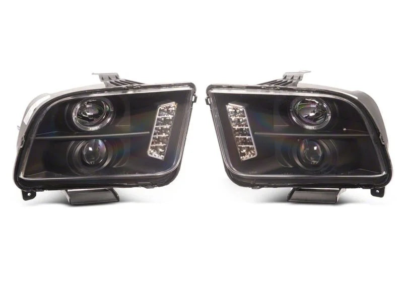 Raxiom 05-09 Ford Mustang Excluding GT500 LED Halo Projector Headlights- Blk Housing (Clear Lens) - Additional View 9