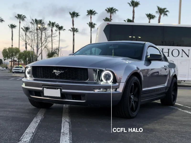 Raxiom 05-09 Ford Mustang GT V6 Axial Series CCFL Halo Projector Headlight- Blk Housing (Smkd Lens) - Additional View 13
