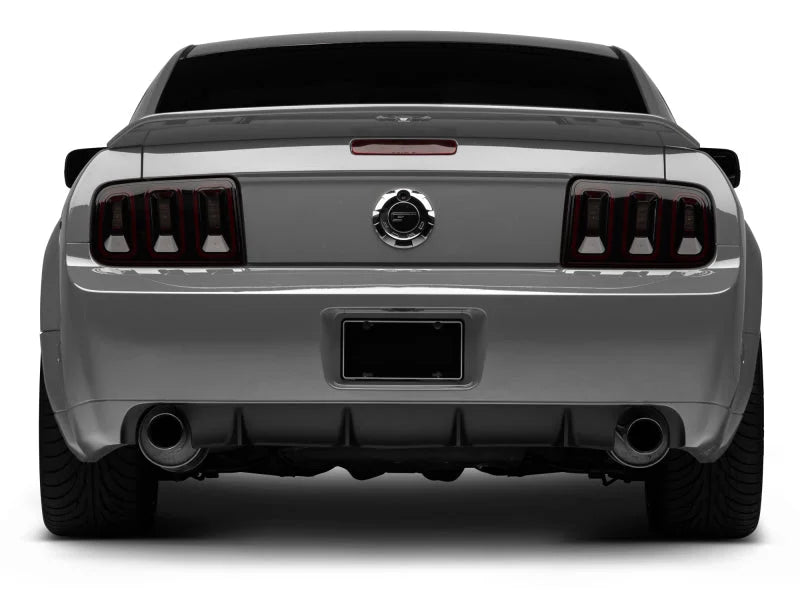Raxiom 05-09 Ford Mustang Gen5 Tail Lights- Black Housing (Smoked Lens) - Back View