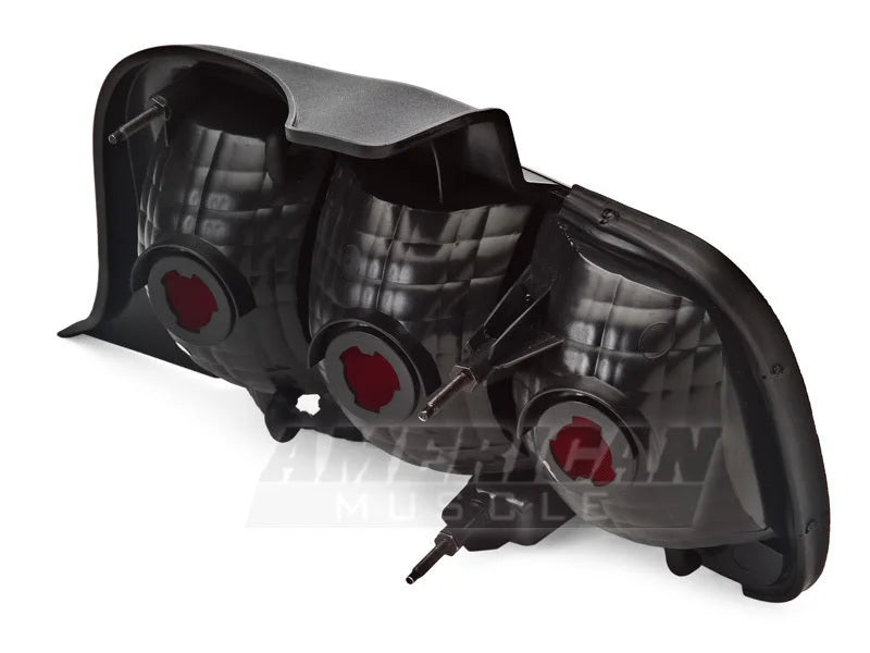 Raxiom 05-09 Ford Mustang Tail Lights- Black Housing (Smoked Lens) - Back View