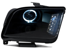 Load image into Gallery viewer, Raxiom 05-09 Ford Mustang w/ Halogen LED Halo Prjctr Headlights-Blk Hsng(Smoked Lens Exclude GT500) - Additional View 6