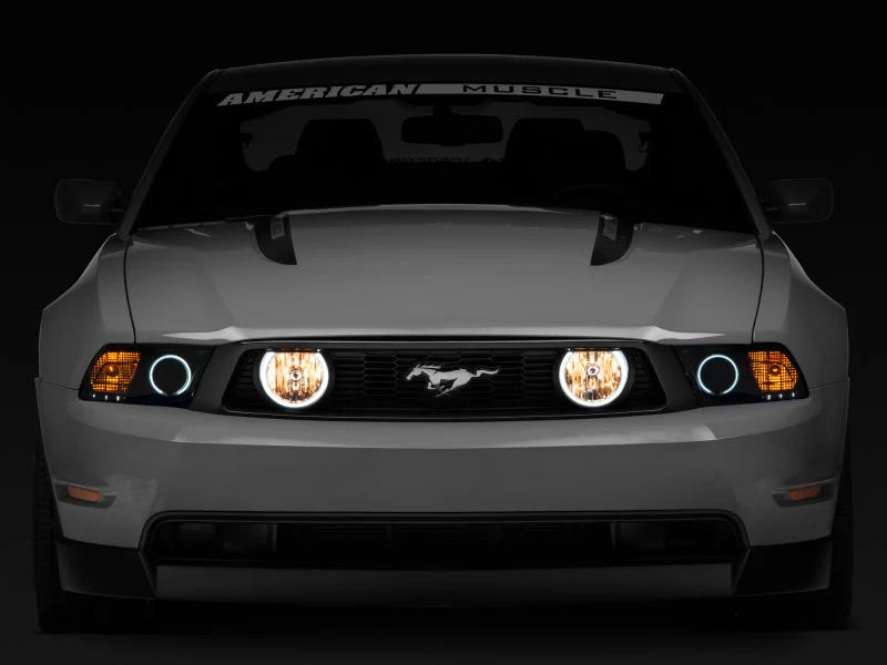 Raxiom 05-12 Ford Mustang GT LED Halo Fog Lights (Chrome) - Side View