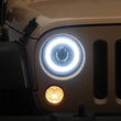 Load image into Gallery viewer, Raxiom 07-08 Jeep Wrangler JK Hi Output LED Headlights/Angel Eye DRL- Black Housing- Clear Lens - Additional View 7