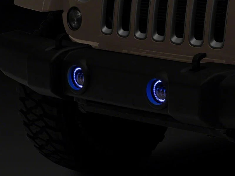 Raxiom 07-18 Jeep Wrangler JK Axial Series 4-In LED Fog Lights w/ RGB Halo - Additional View 12