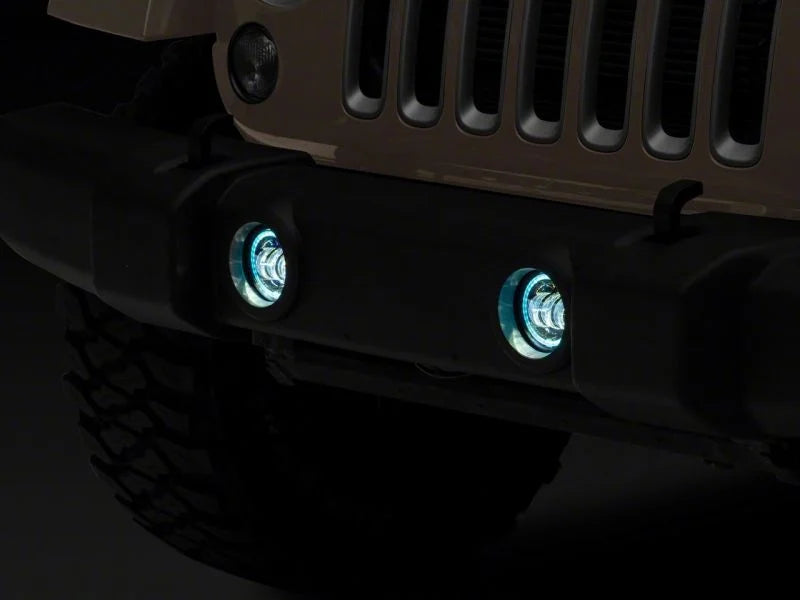 Raxiom 07-18 Jeep Wrangler JK Axial Series 4-In LED Fog Lights w/ RGB Halo - Additional View 13