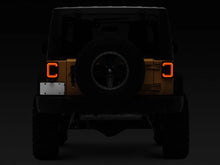 Load image into Gallery viewer, Raxiom 07-18 Jeep Wrangler JK Axial Series LED Halo Tail Lights- Black Housing (Dark Smoked Lens) - Back View