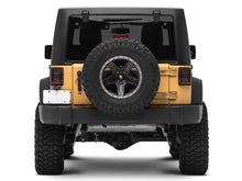 Load image into Gallery viewer, Raxiom 07-18 Jeep Wrangler JK Axial Series LED Halo Tail Lights- Black Housing (Dark Smoked Lens) - Installation View