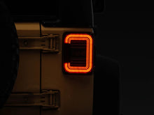 Load image into Gallery viewer, Raxiom 07-18 Jeep Wrangler JK Axial Series LED Halo Tail Lights- Black Housing (Dark Smoked Lens) - Additional View 8