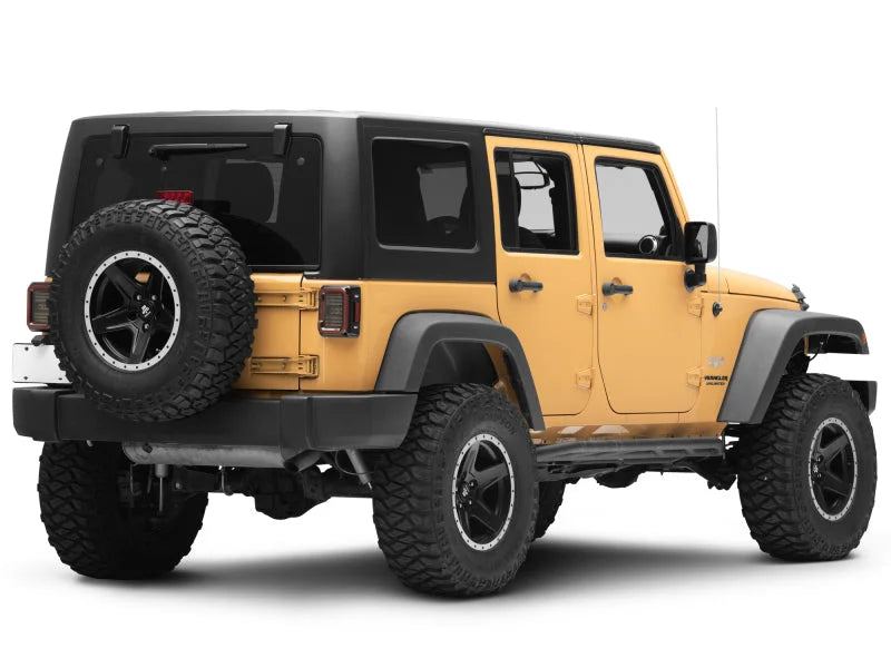 Raxiom 07-18 Jeep Wrangler JK Axial Series LED Halo Tail Lights- Black Housing (Dark Smoked Lens) - Additional View 9