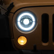 Load image into Gallery viewer, Raxiom 07-18 Jeep Wrangler JK Axial Series LED Headlights- Black Housing (Clear Lens) - Main Product View