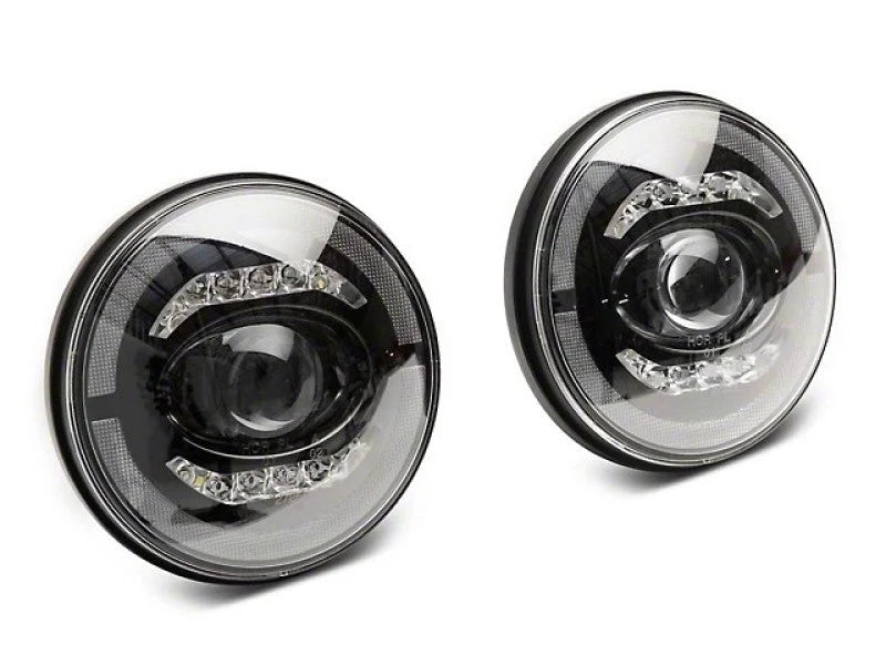 Raxiom 07-18 Jeep Wrangler JK Axial Series LED Headlights- Black Housing (Clear Lens) - Additional View 13