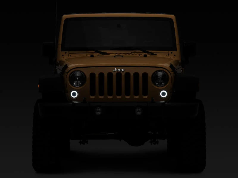 Raxiom 07-18 Jeep Wrangler JK Axial Series LED Turn Signals w/ Halo (Smoked) - Back View