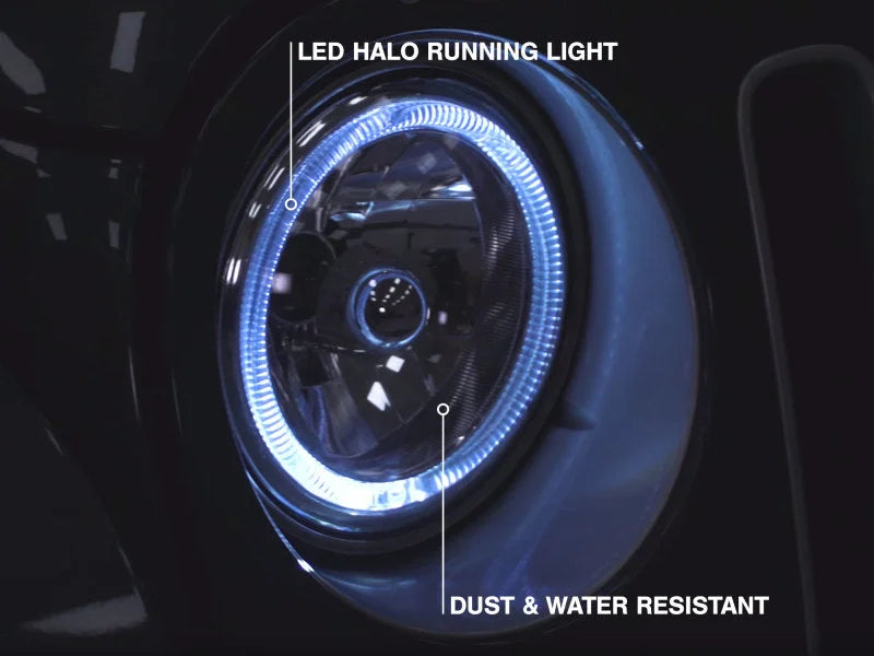 Raxiom 07-18 Jeep Wrangler JK LED Halo Headlights- Chrome Housing (Clear Lens) - Additional View 8