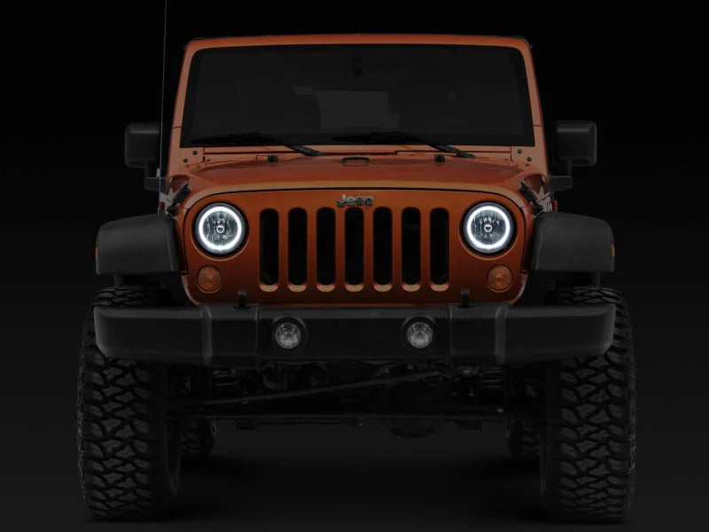 Raxiom 07-18 Jeep Wrangler JK LED Halo Headlights- Chrome Housing (Clear Lens) - Additional View 11