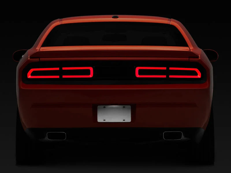 Raxiom 08-14 Challenger LED Tail Lights- Black Housing (Smoked Lens) - Main Product View