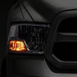 Load image into Gallery viewer, Raxiom 09-18 Dodge RAM 1500 Axial OEM Rep Headlights w/ Single Bulb- Chrome Housing (Clear Lens) - Side View
