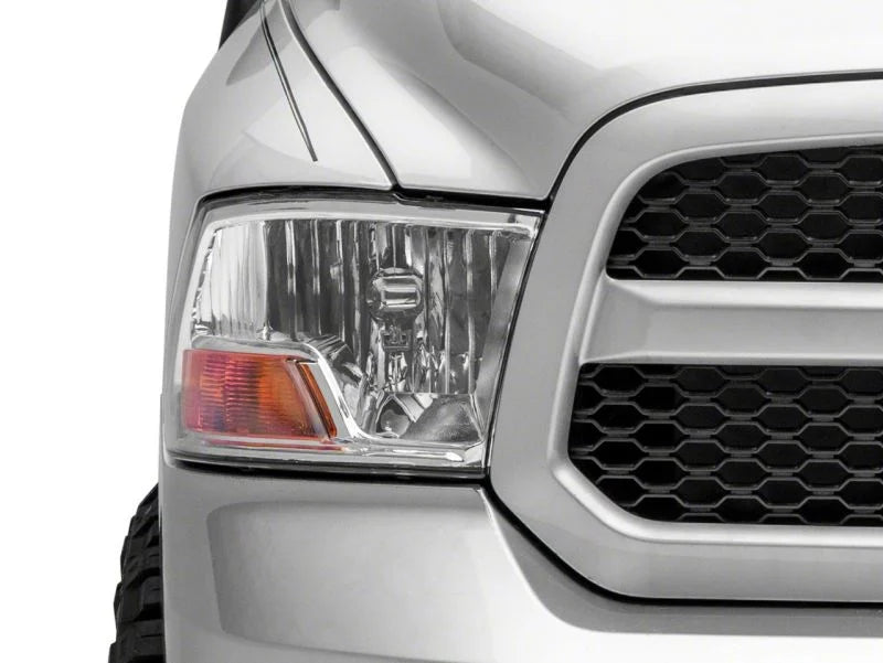 Raxiom 09-18 Dodge RAM 1500 Axial OEM Rep Headlights w/ Single Bulb- Chrome Housing (Clear Lens) - Back View