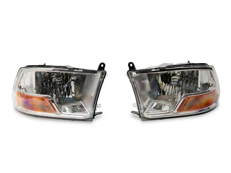 Raxiom 09-18 Dodge RAM 1500 Axial OEM Rep Headlights w/ Single Bulb- Chrome Housing (Clear Lens) - Additional View 10