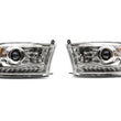 Load image into Gallery viewer, Raxiom 09-18 Dodge RAM 1500 LED Halo Headlights w/ Swtchbck Turn Signals- Chrome Hsng (Clear Lens) - Side View