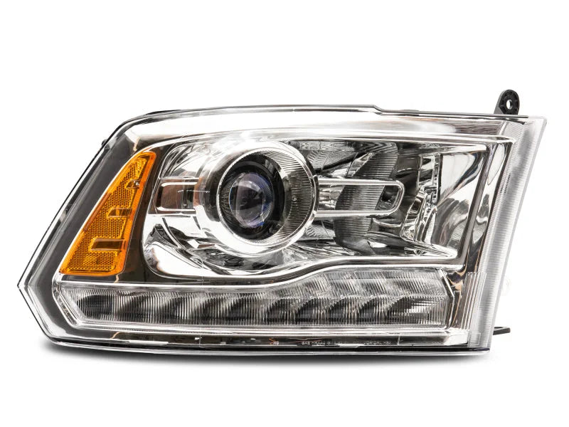 Raxiom 09-18 Dodge RAM 1500 LED Halo Headlights w/ Swtchbck Turn Signals- Chrome Hsng (Clear Lens) - Back View