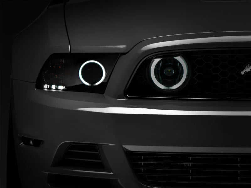 Raxiom 13-14 Ford Mustang GT CCFL Halo Fog Lights (Smoked) - Main Product View