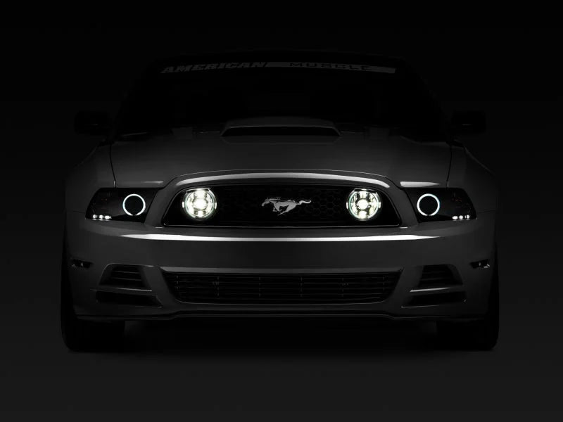 Raxiom 13-14 Ford Mustang GT CCFL Halo Fog Lights (Smoked) - Side View