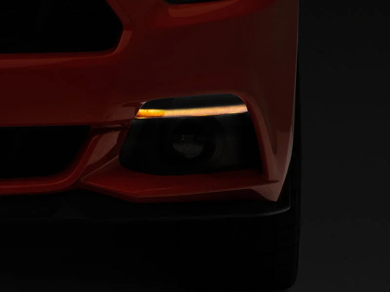 Raxiom 15-17 Ford Mustang Axial Series LED Sequential Turn Signals (Smoked) - Main Product View