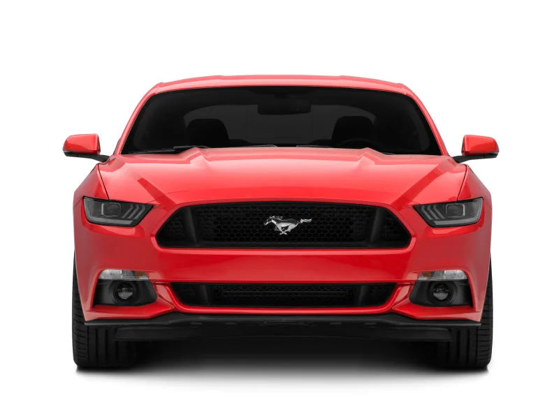 Raxiom 15-17 Ford Mustang Projector Headlights OEM HID Bulbs- Black Housing (Clear Lens) - Back View