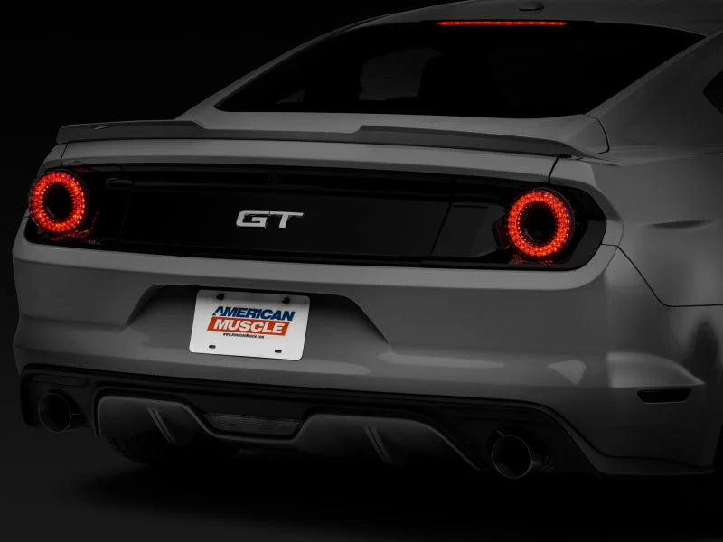 Raxiom 15-22 Ford Mustang Halo LED Tail Lights - Gloss Black Housing (Smoked Lens) - Additional View 5