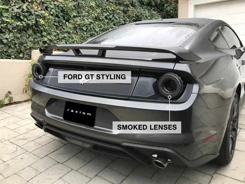 Raxiom 15-22 Ford Mustang Halo LED Tail Lights - Gloss Black Housing (Smoked Lens) - Additional View 13