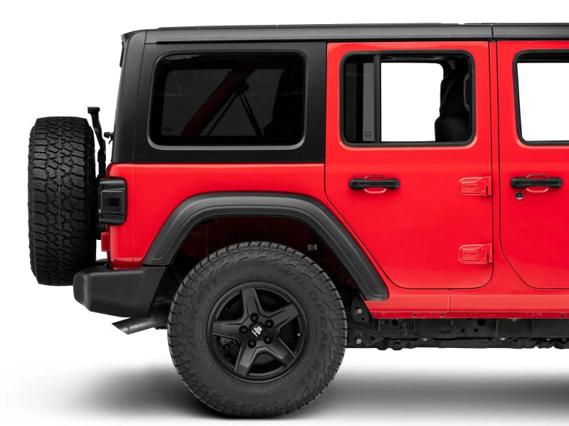 Raxiom 18-22 Jeep Wrangler JL Axial Series Plateau LED Tail Lights- Black Housing (Smoked Lens) - Installation View
