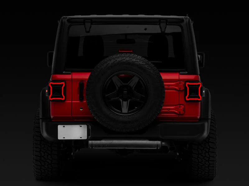Raxiom 18-22 Jeep Wrangler JL Axial Series Plateau LED Tail Lights- Black Housing (Smoked Lens) - Additional View 6