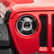 Load image into Gallery viewer, Raxiom 18-22 Jeep Wrangler JL/ JT 9-Inch LED Headlights w/ DRL and Halo- Black Housing (Clear Lens) - Installation View