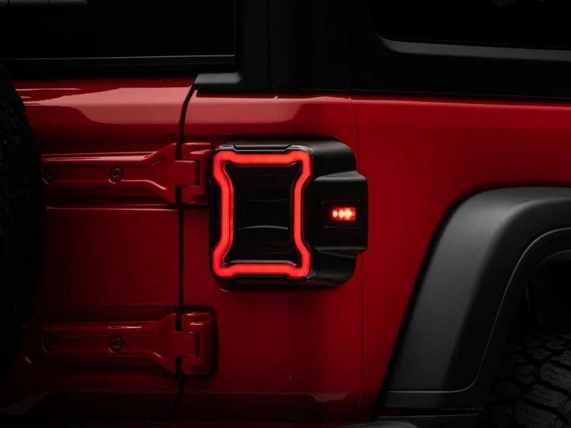 Raxiom 18-22 Jeep Wrangler JL LED Tail Lights- Black Housing (Smoked Lens) - Main Product View